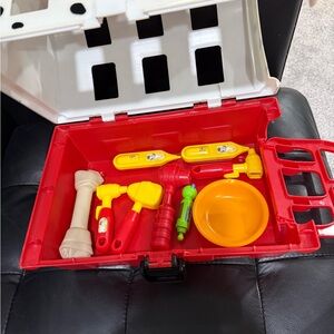 Disney 101 Dalmatians Vet Kit Play  Kids Toy Travel Carrier w/dog & instruments